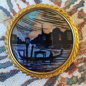 Antique butterfly wing brooch